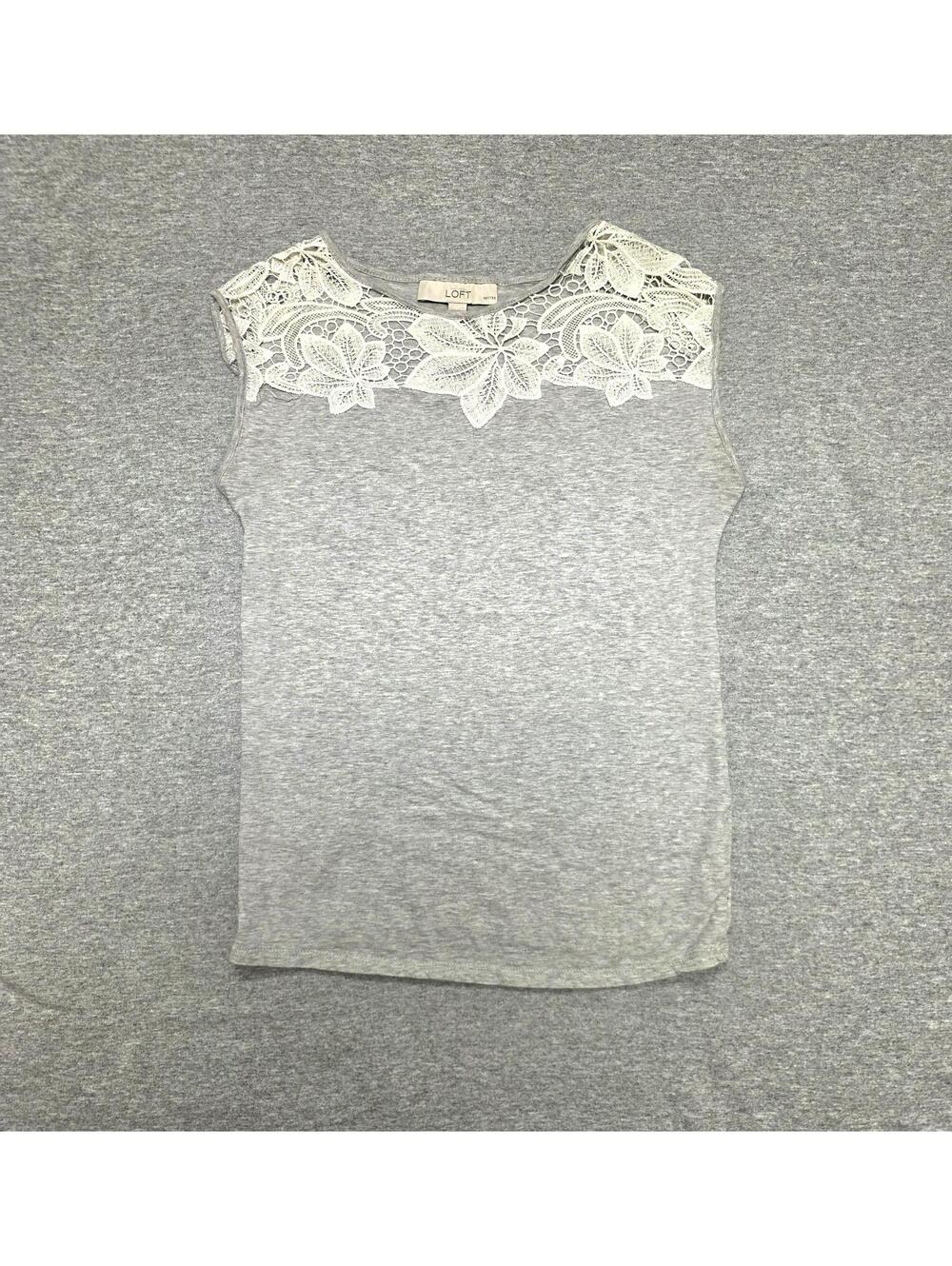 Boho Cottage LOFT Sleeveless Top w/Crochet Neckline sz XXSP